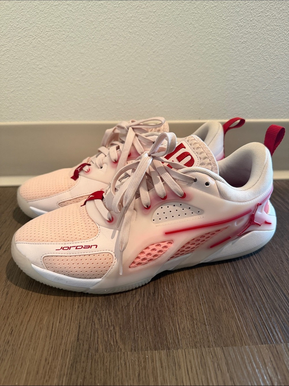 Nike Jordan Heir "Treat Yourself" Sneakers | Light Pink/Red | Lightly Worn